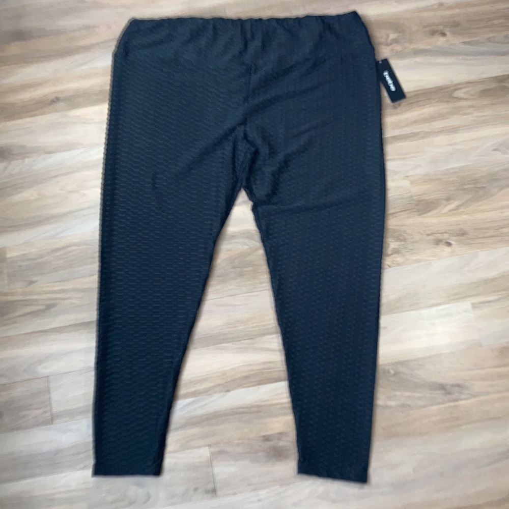 Bebe textured stretch pant black with embellished bling accents 3X juniors - Picture 7 of 17